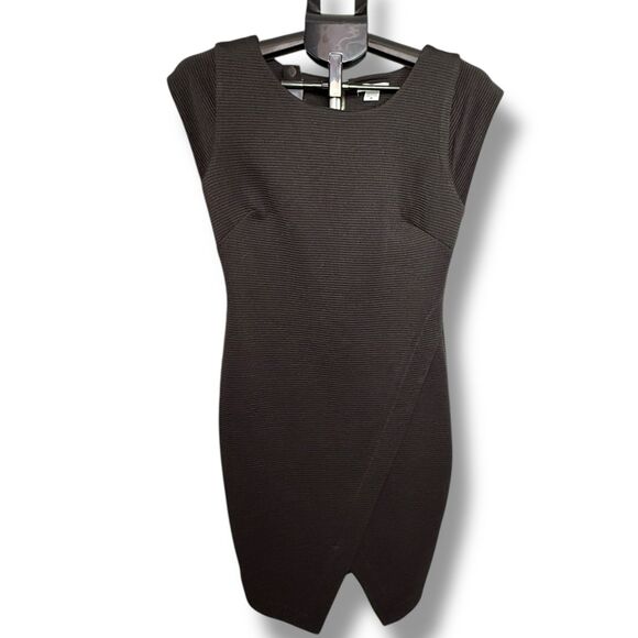 Bar III Black Ribbed Knit Dress w/ Back Zip – Women’s Size M - EUC - Picture 1 of 6